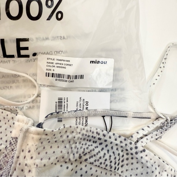 Miaou White Mesh Corset Top - Picture 12 of 12
